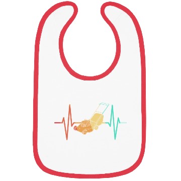 Discover Lawn Mowing Lawn Mower Heartbeat ECG Bibs