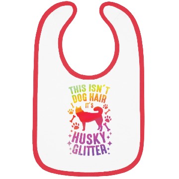 Discover Siberian Husky Dog Wolf Funny huskies Dog Hair Bibs