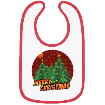 Discover Christmas Xmas Tree Winter Snow Merry Christmas Bibs