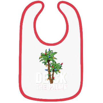 Discover Deck The Palm Tree Lights Tropical Hawaii Family Bibs
