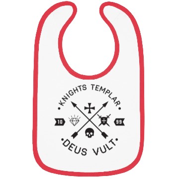 Discover Knights Templar Deus Vult Cross and Skull Medieval Bibs