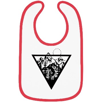 Discover Triangle with mountains and birds Bibs