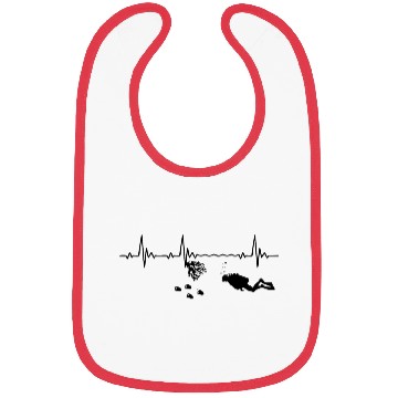 Discover Heartbeat Scuba Diving Diver Heart Rate Frequency Bibs