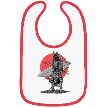 Discover Samurai Surfer Red Sun Bibs