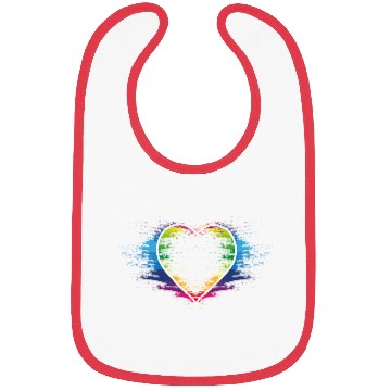 Discover Rainbow heart Bibs