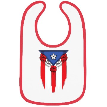 Discover Puerto Rico Flag - Boricua Raised Fists Bibs