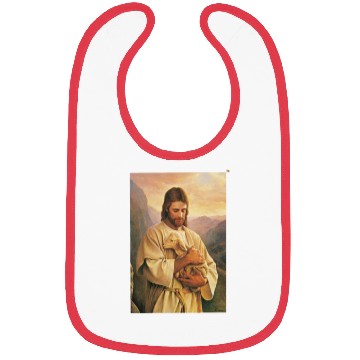Discover Jesus Christ holding the lost sheep pp5 Bibs