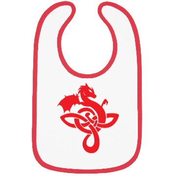 Discover Celtic Symbols Dragon Red Gift Idea Bibs