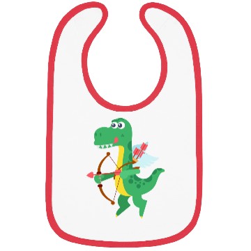 Discover Lovely Dinosaur cupid in Valentine's day Bibs