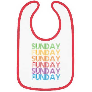Discover Sunday Funday Vintage Rainbow Bibs