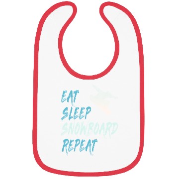 Discover eat sleep snowboard repeat winter sports gift Bibs