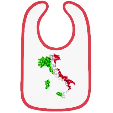 Discover Italy map low poly diamond style Bibs