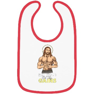 Discover Hallowed Be Thy Gains Jesus Weight Lifting Workout Bibs
