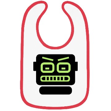 Discover robot computer head Bibs