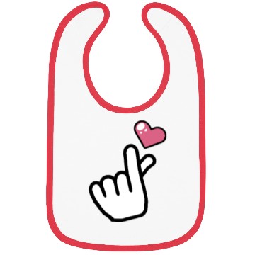 Discover heart finger korean pop Bibs