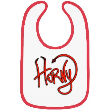 Discover Horny Devil Funny Horns Pun Bibs