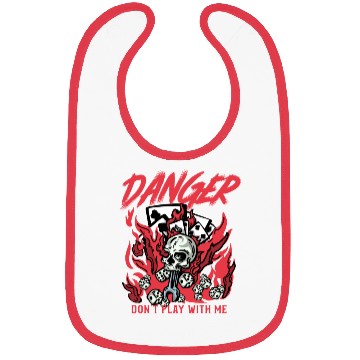 Discover Burning player cards in fire Bibs