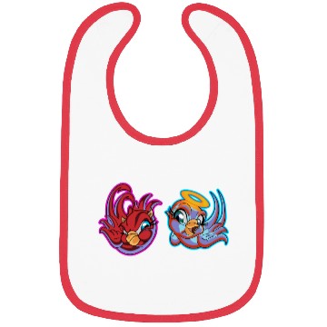 Discover bird heaven angel vs. bird hell devil Bibs
