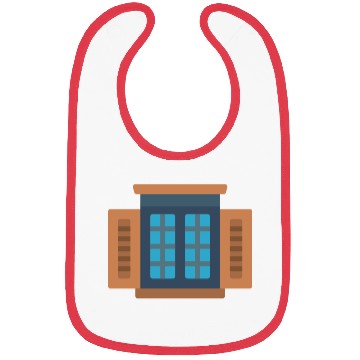 Discover Geometric Cabin Window Design Bibs