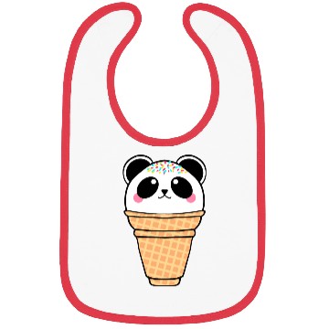 Discover Cute funny sweet Ice cream panda Kawaii cartoon. Bibs