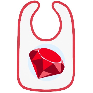 Discover Elegant Ruby Geometric Pattern Bibs