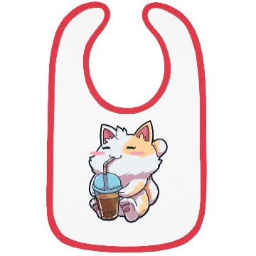 Discover Cat Bubble Tea Anime Bibs
