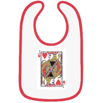Discover jack of hearts playing card Bibs