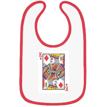 Discover king of diamonds playing card Bibs