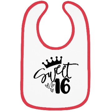 Discover Sweet 16, 16th birthday Bibs