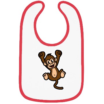 Discover Brown Monkey - Cartoon Animals - Cartoon Island Bibs