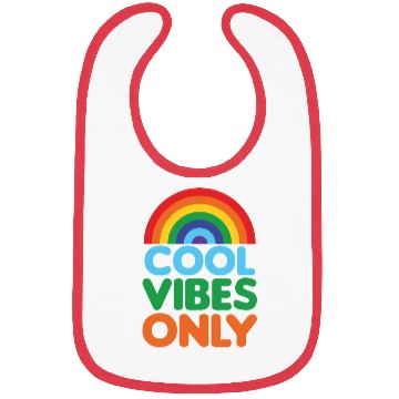 Discover Positive Cool Vibes Only Rainbow Design Bibs