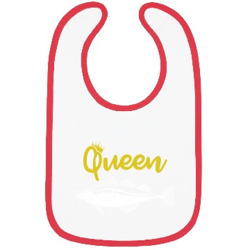 Discover Funny Fish Fry Queen print Bibs