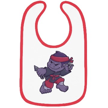 Discover Gorilla Monkey Ninja Samurai gift Bibs