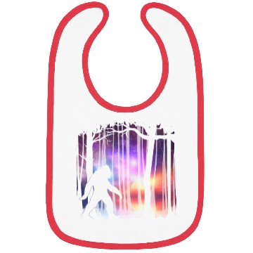 Discover Bigfoot Northern Lights - Space Galaxy Aurora Bibs