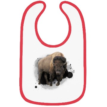 Discover Bison Buffalo Cattle Design Illustration Gift Bibs