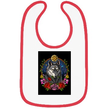 Discover Psychedelic Wolf Bibs