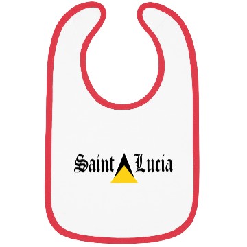 Discover Saint Lucia Flag Blackletter St Lucia Caribbean Bibs