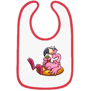 Discover Pink flamingo Bibs