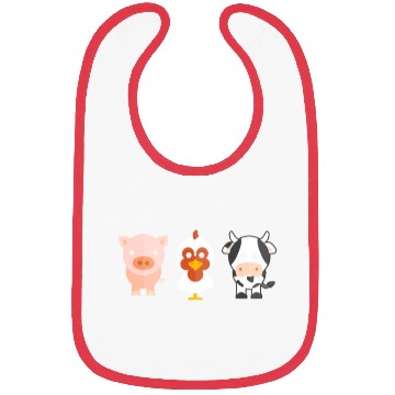 Discover Farm Friends Animal Bibs