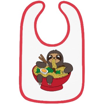 Discover Sloth Ramen Noodles For Animal Lovers Bibs For