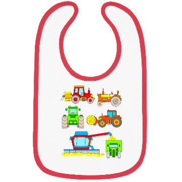 Discover Farm Tractors Kids Bibs