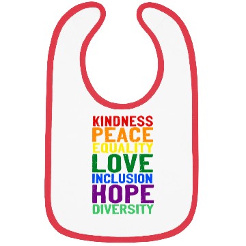 Discover Kindness peace equality love inclusion hope divers Bibs