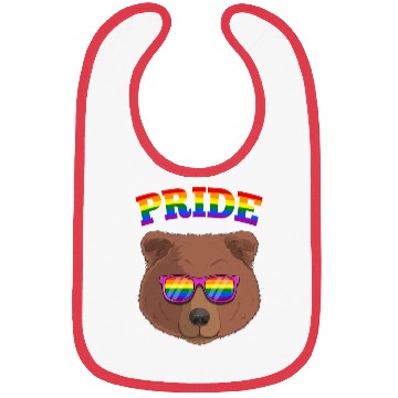 Discover Gay Pride Grizzly Bear with LGBT Rainbow Bibs