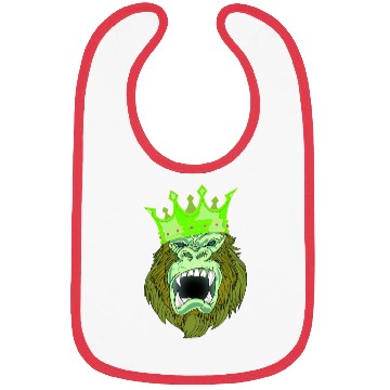 Discover neon green Gorilla Jungle King Bibs