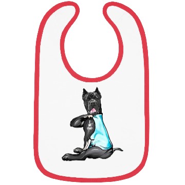 Discover Cane Corso Tattoos I Love Dad Sitting Gift Father Bibs