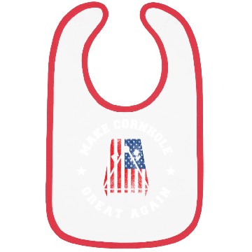 Discover Make Cornhole Great Again Funny USA Gift Bibs