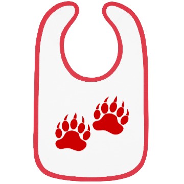 Discover Red Bear Paw Bibs