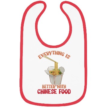 Discover Chinese Food Expert Asian eating Noodles Foodie Bibs