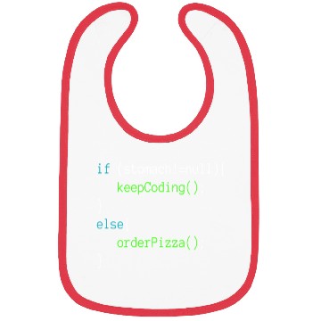 Discover Funny Code Order Pizza For Programing Bibs