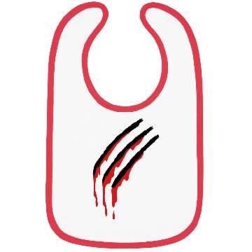 Discover three slashes with blood werewolf Bibs